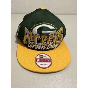 Green Bay Packers Hat New Era 9FIFTY Snapback Hat One Size Fits All